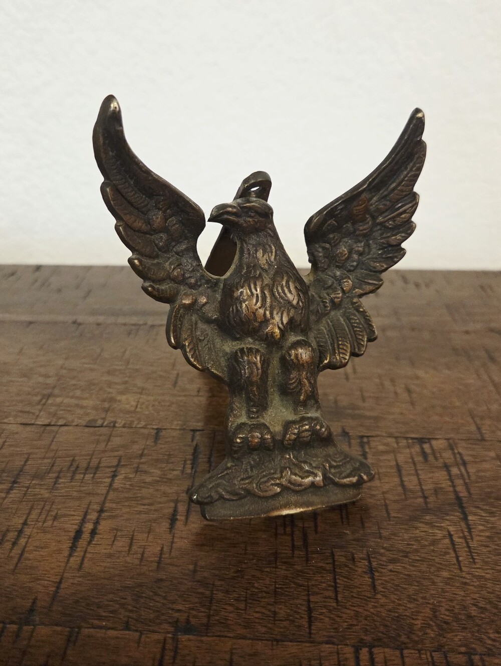 Vintage American Eagle Cast Metal Brass Finish Door Knocker
